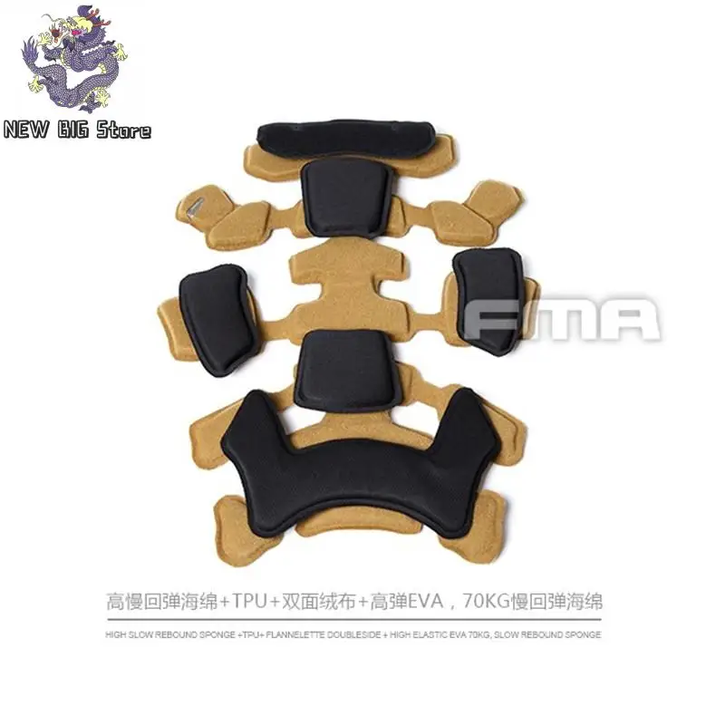 Almohadillas casco táctico FMA MT espuma viscoelástica transpirable - imagen 2