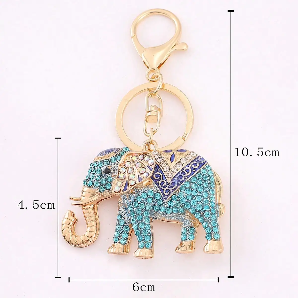 Hanban llavero metal diamantes de imitación elefante – Navidad - imagen 2