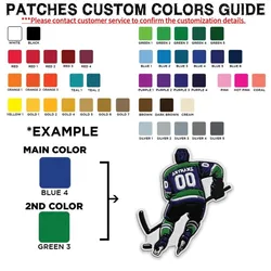 Parche bordado personalizado nombre y número Hockey para ropa