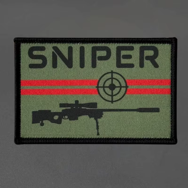 Parche de estampado Sniper Targe con sistema de gancho y bucle