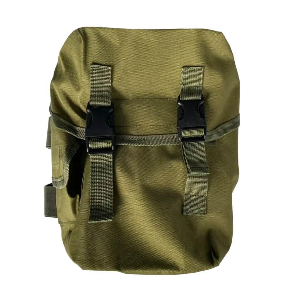 Bolsa táctica para pierna máscara antigás verde y negra exteriores