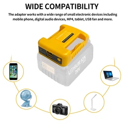 Adaptador batería Makita Dewalt Milwaukee USB-C carga rápida