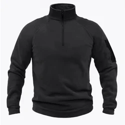 Jersey táctico militar hombre – Lana cuello alto cortavientos outdoor