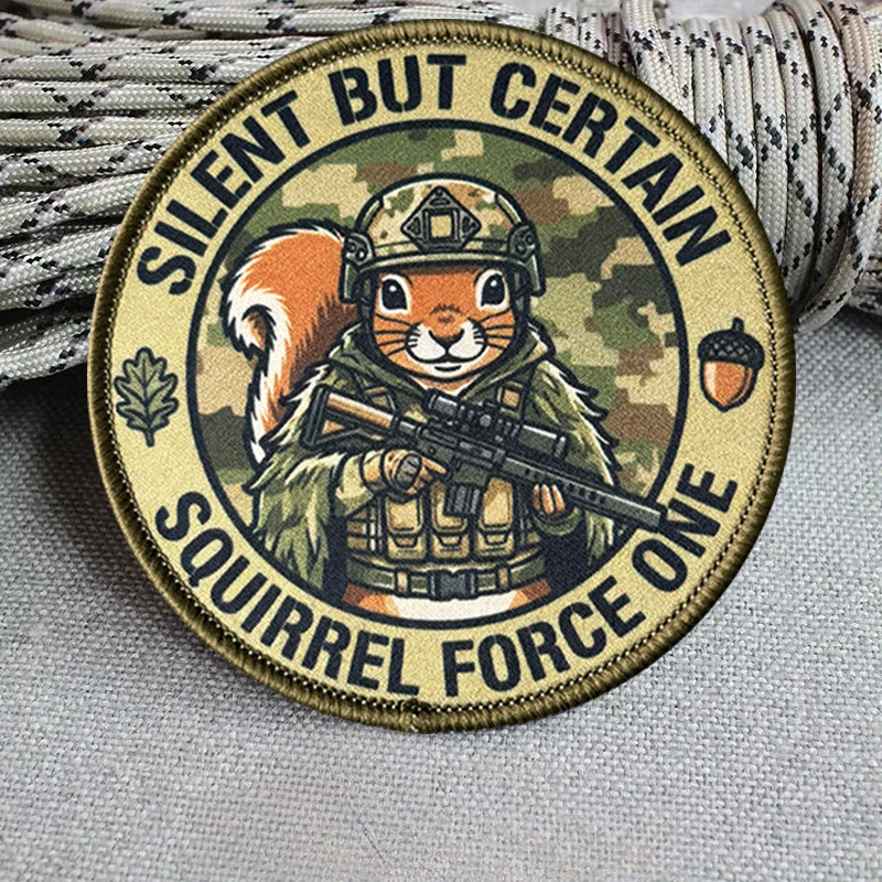 Squirrel Force One parche táctico bordado con velcro seguro - imagen 5