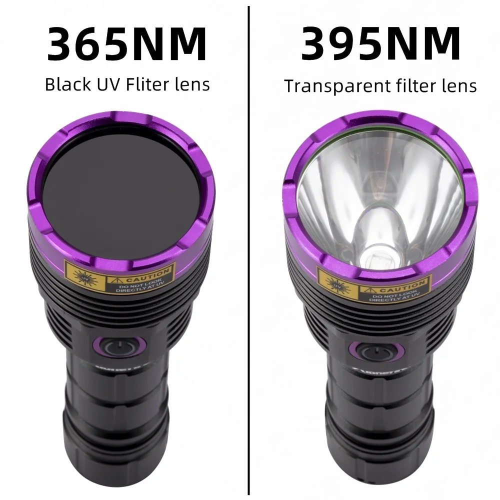 Alonefire linterna táctica LED UV luz negra alta potencia para detección profesional
