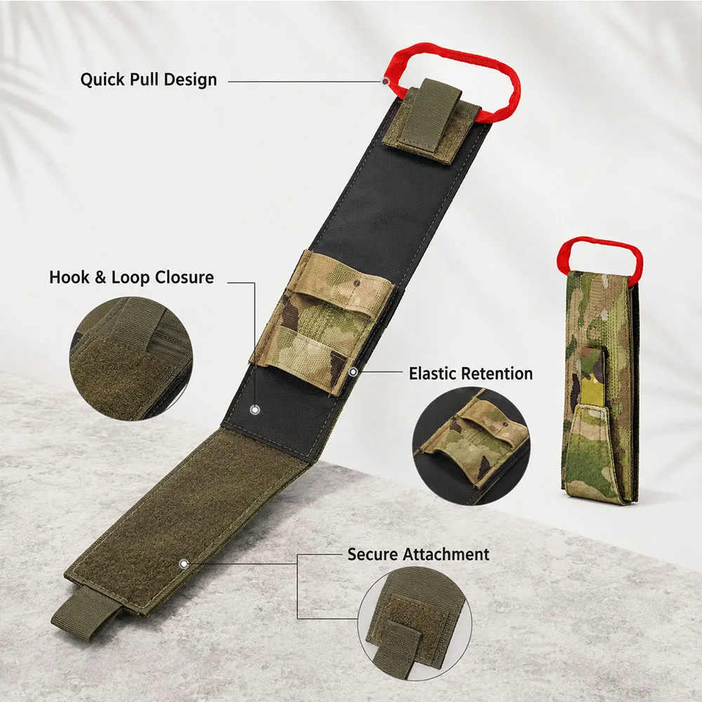Bolsa táctica médica MOLLE vertical portátil para primeros auxilios - imagen 4