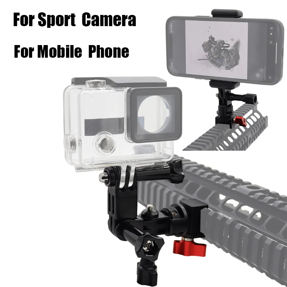 Soporte Picatinny táctico para teléfono y cámara deportiva - imagen 3