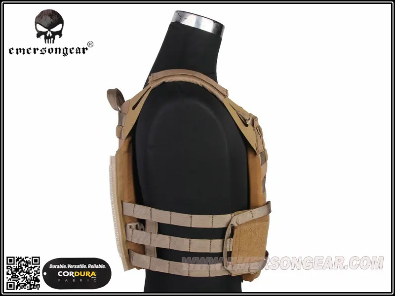 Chaleco táctico MOLLE JPC protección de pecho negro/coyote - imagen 4