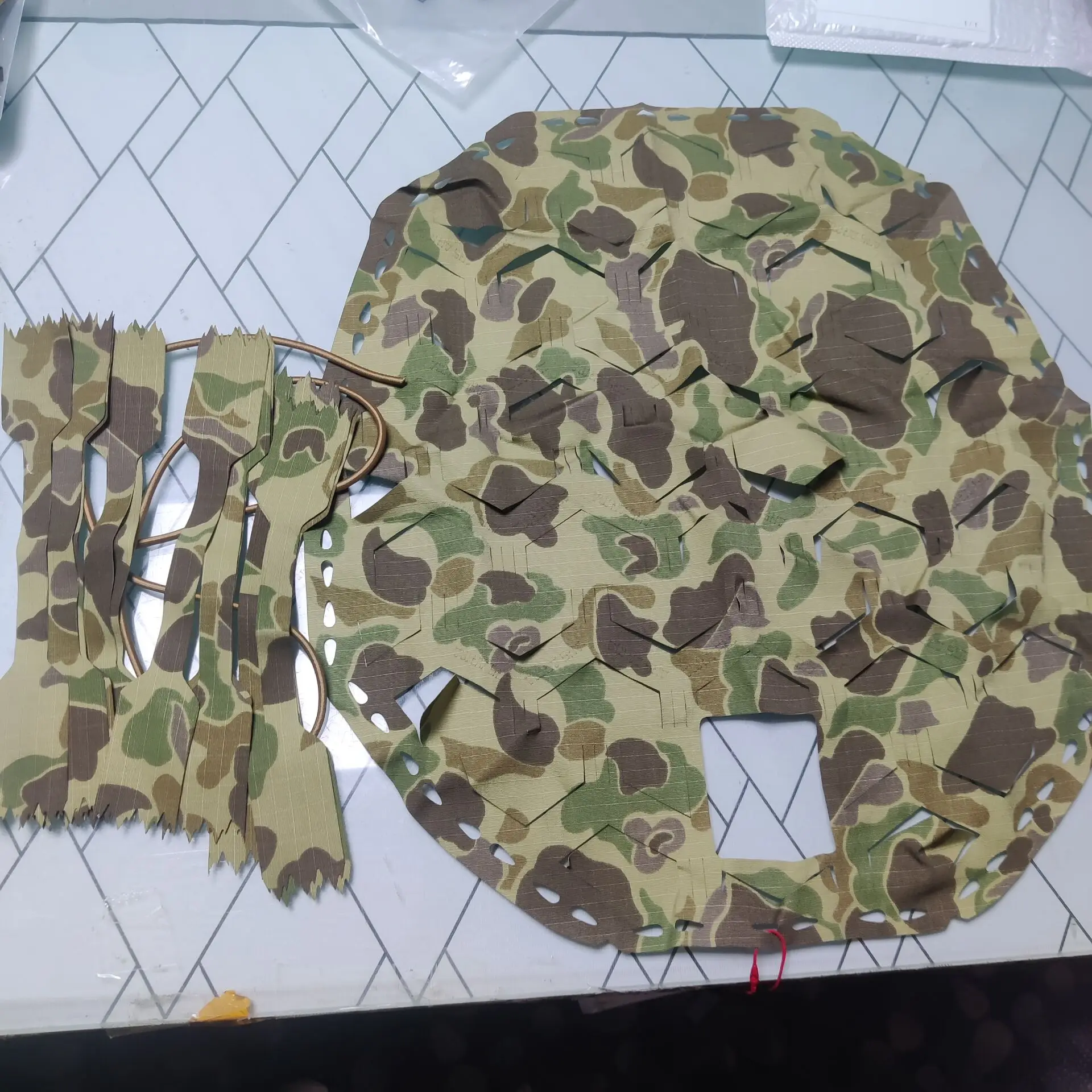 Detalle de camuflaje y textura