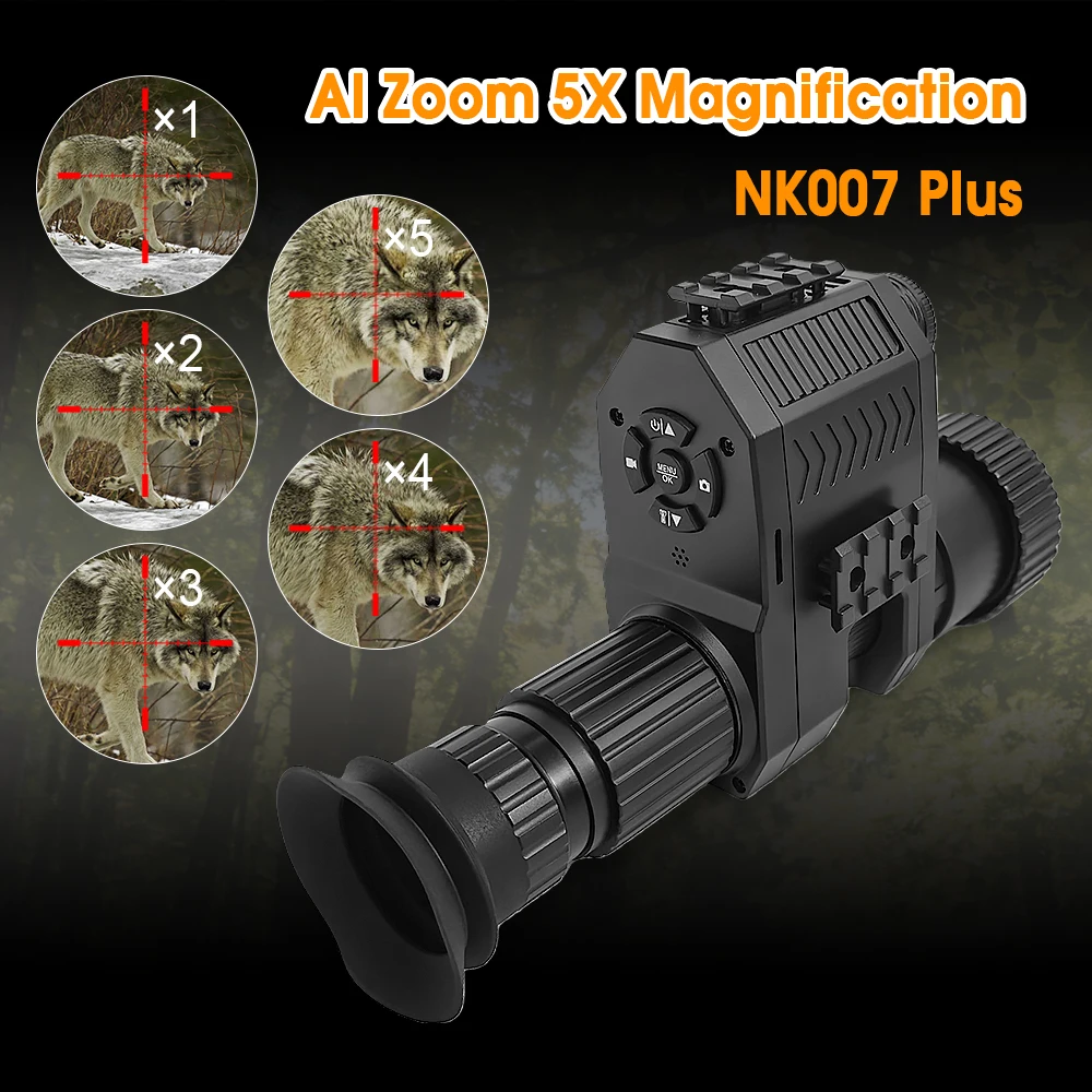 Monocular visión nocturna con retícula, zoom y cámara para camping