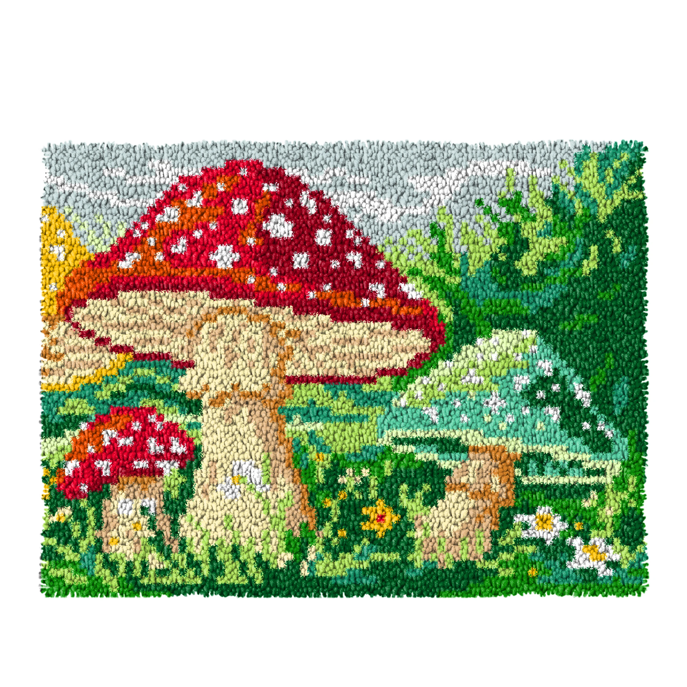 Kit de punto cruz con gancho dibujos animados tortuga y hongo - imagen 2