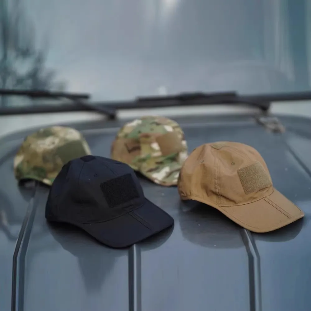 Gorra táctica plegable marrón lobo negro – senderismo y combate - imagen 3