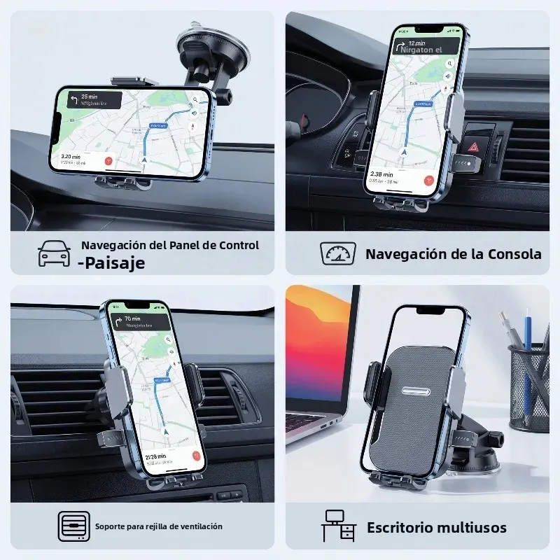 Soporte de teléfono para coche con ventosa giratoria retráctil - imagen 5