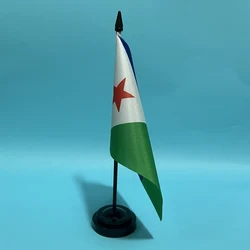Bandera de escritorio Djibouti en poliéster para oficina