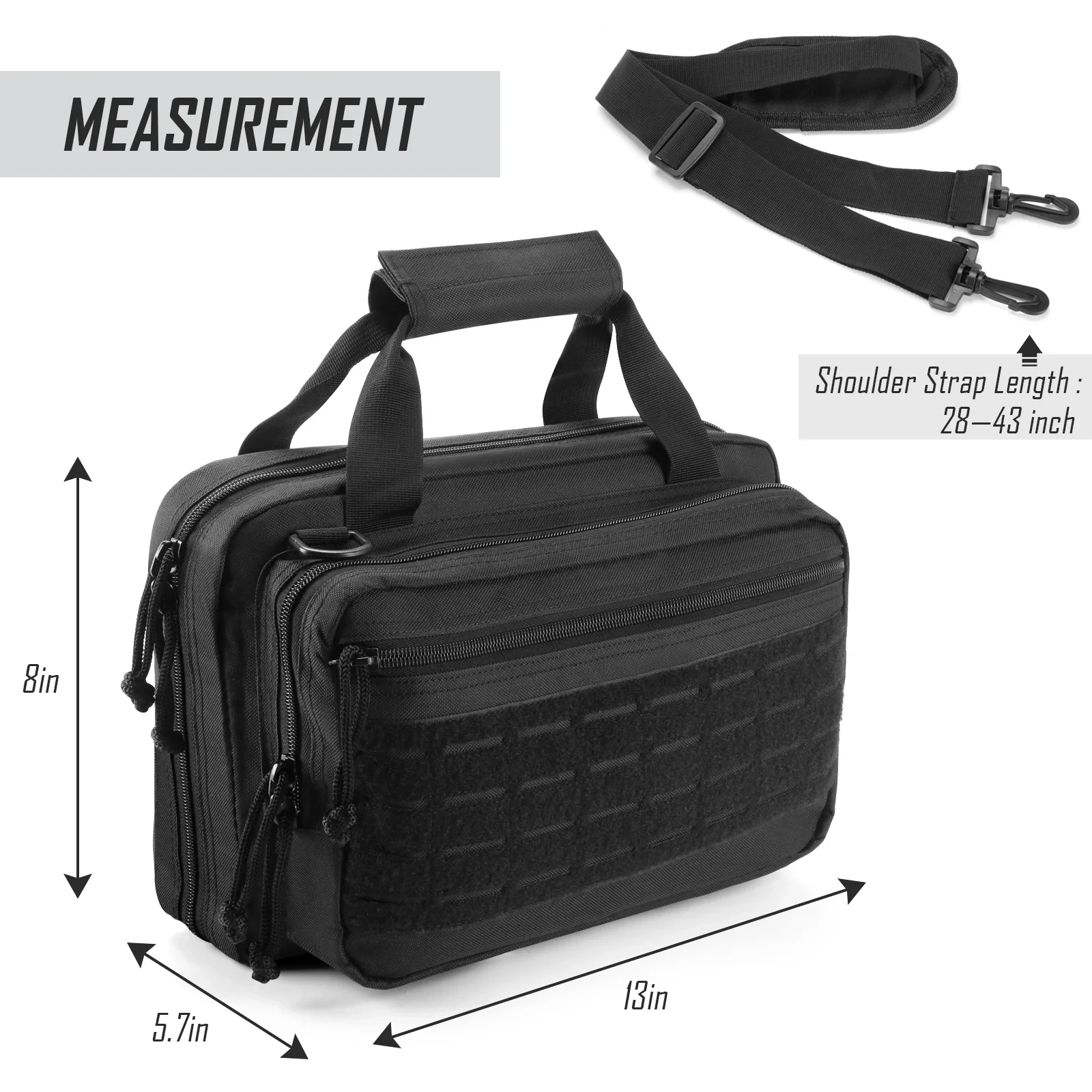 Funda táctica doble para pistola – compartimento munición - imagen 3
