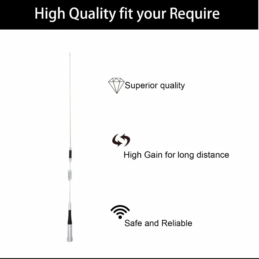 Diamond Antena móvil banda dual VHF/UHF para radio táctica