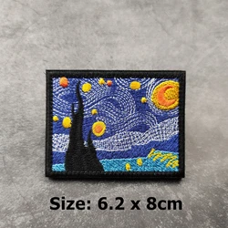 Parche bordado algas y cielo estrellado decorativo para ropa