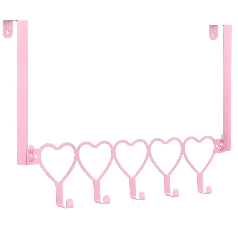 Perchero de pared con ganchos y diseño decorativo