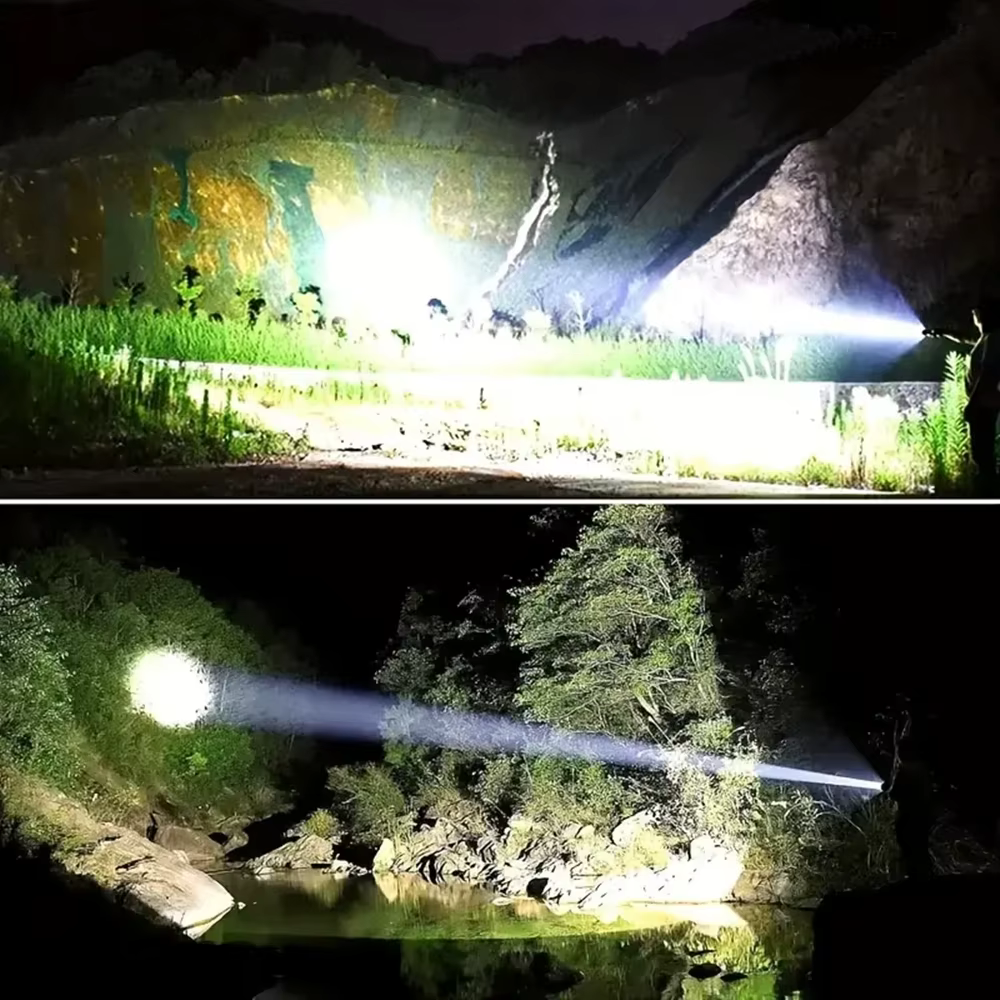 Linterna táctica LED USB recargable zoom haz COB para camping - imagen 4