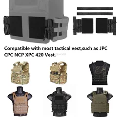 Hebillas tácticas MOLLE liberación rápida con velcro para chalecos JPC