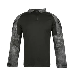 Camisa táctica camuflada de combate para hombre manga larga