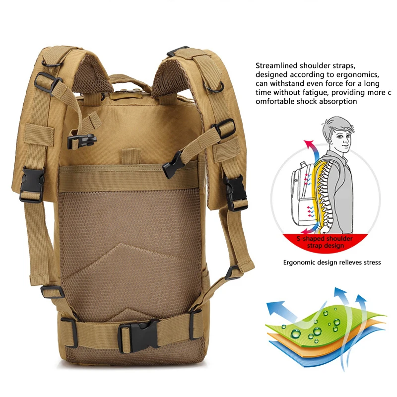 Mochila Táctica Impermeable de Nailon Resistente para Outdoor y Supervivencia - imagen 3