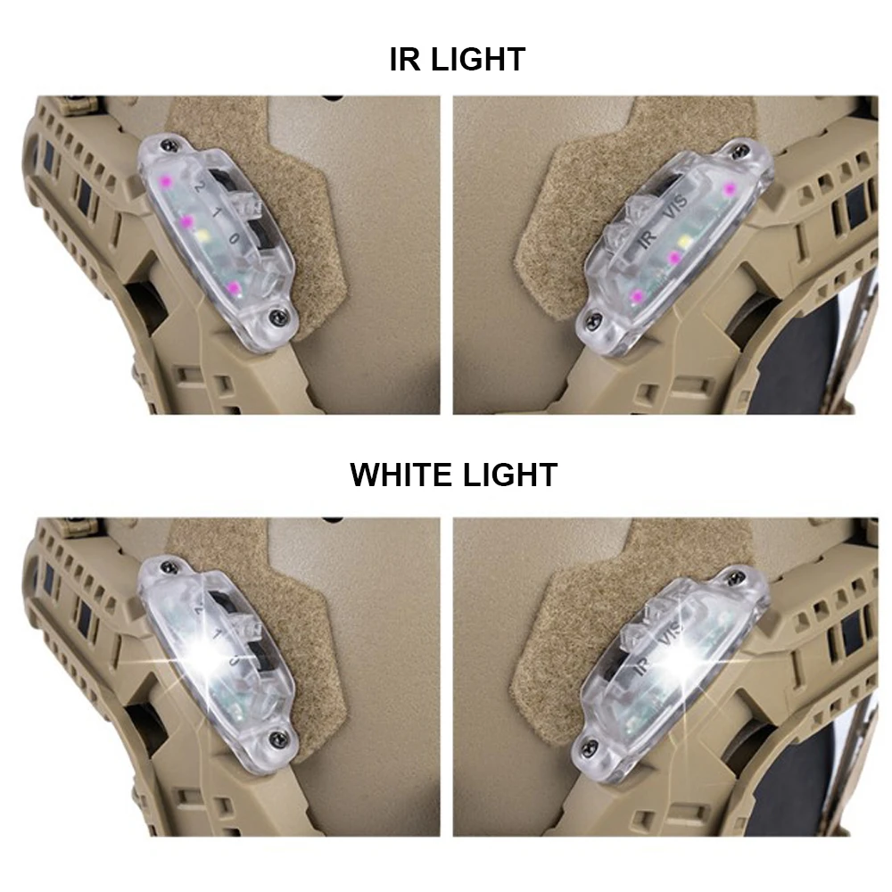 Luz táctica casco estroboscópica riel ARC blanco/IR para señal - imagen 2
