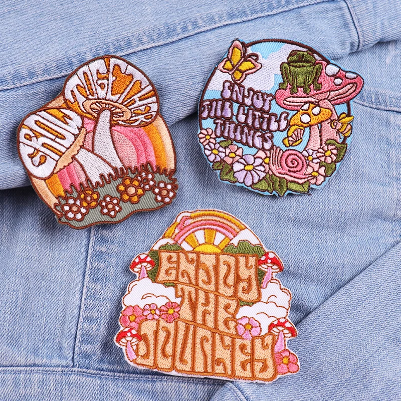 Parche bordado DIY No te tropieces con lo de detrás - dibujos para ropa - imagen 3