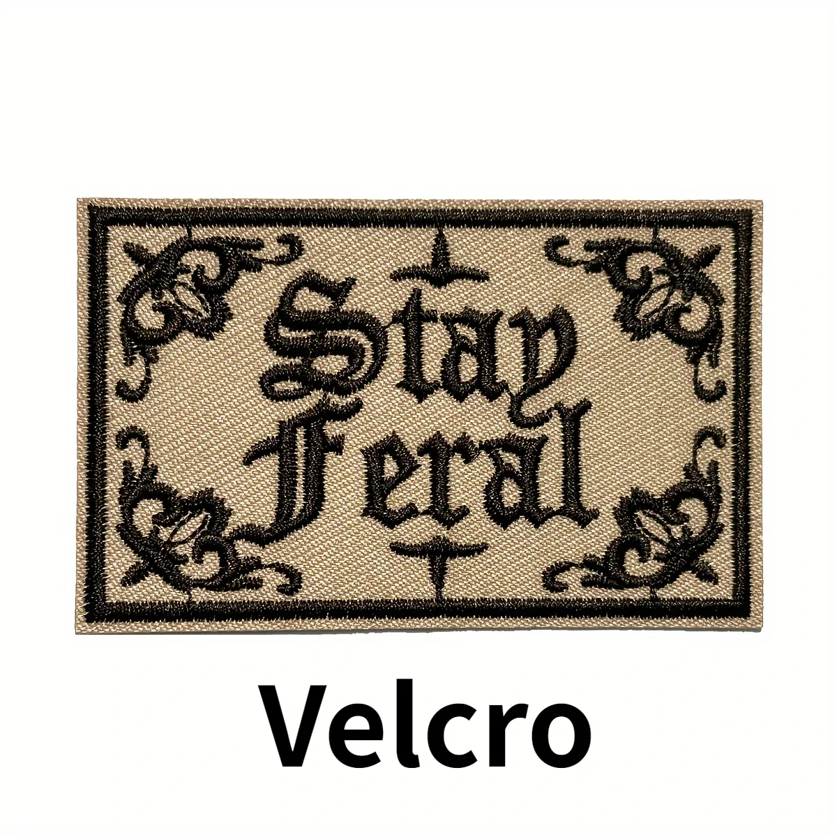 Parche táctico Stay Feral velcro termoadhesivo bordado - imagen 5