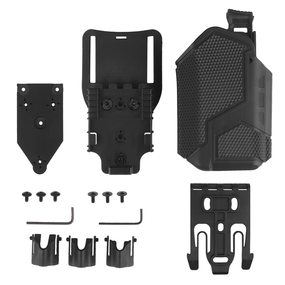 Vista frontal de la funda universal con sistema QLS