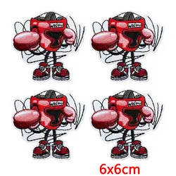 Parches termoadhesivos bordados de boxeo con letras y eslogan