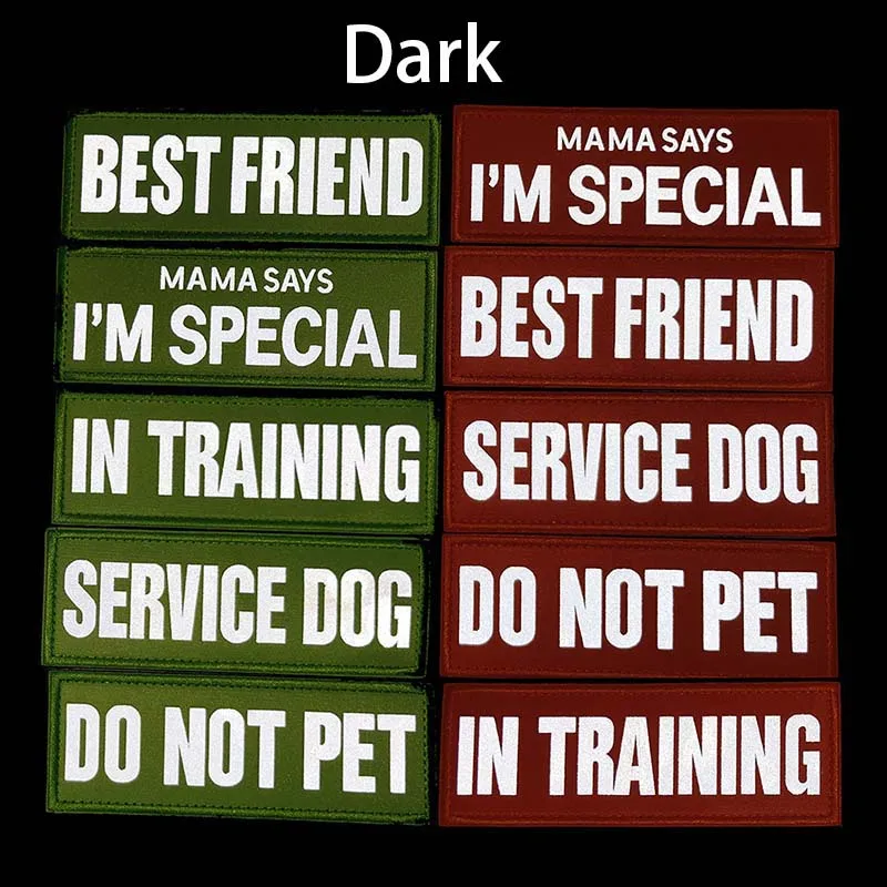 Parche táctico bordado para perro de apoyo emocional IR reflectante - imagen 2