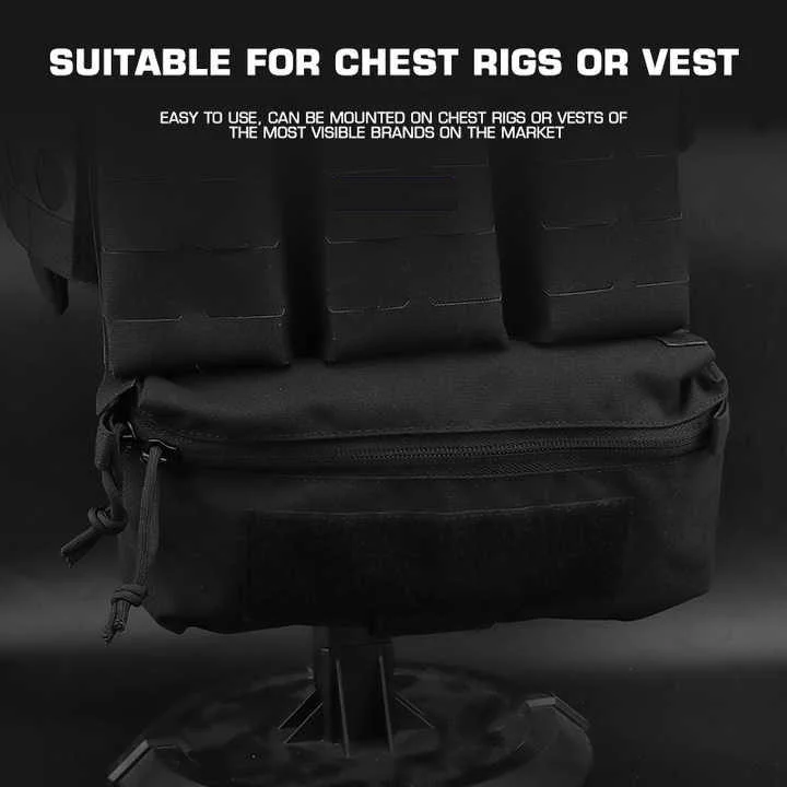 Riñonera táctica mini bolsa de descarga abdominal para portaplacas - imagen 5