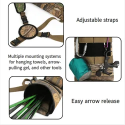 Bolsa para flechas arquería con tubo y bolsillo cinturón ajustable