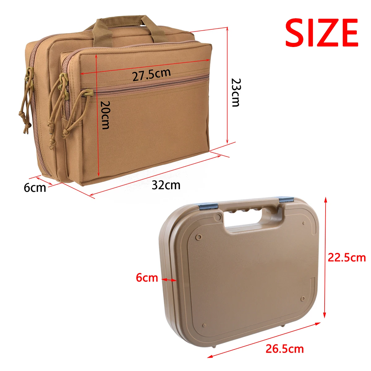 Glock G17/G19 funda pistola ABS rígida con forro acolchado estuche - imagen 4