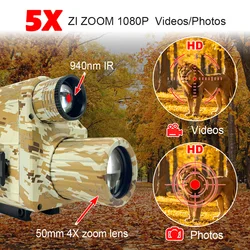 Gafas visión nocturna camuflaje infrarrojos 940 retícula ajustable