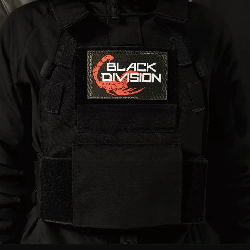 Parche táctico División Negra impresión PU para ropa y mochilas - imagen 3