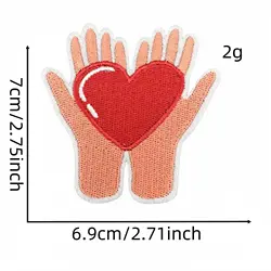Parche bordado emblema amor maternal rosa para coser o planchar