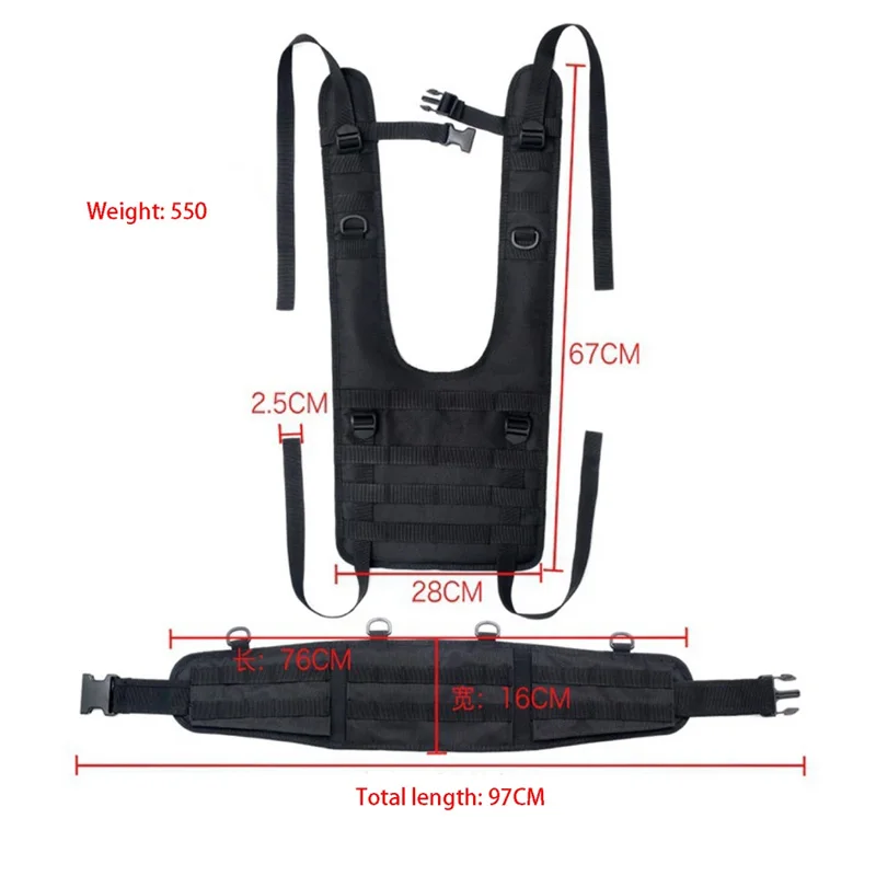 Chaleco táctico para exteriores con cinturón multiusos adaptable - imagen 4