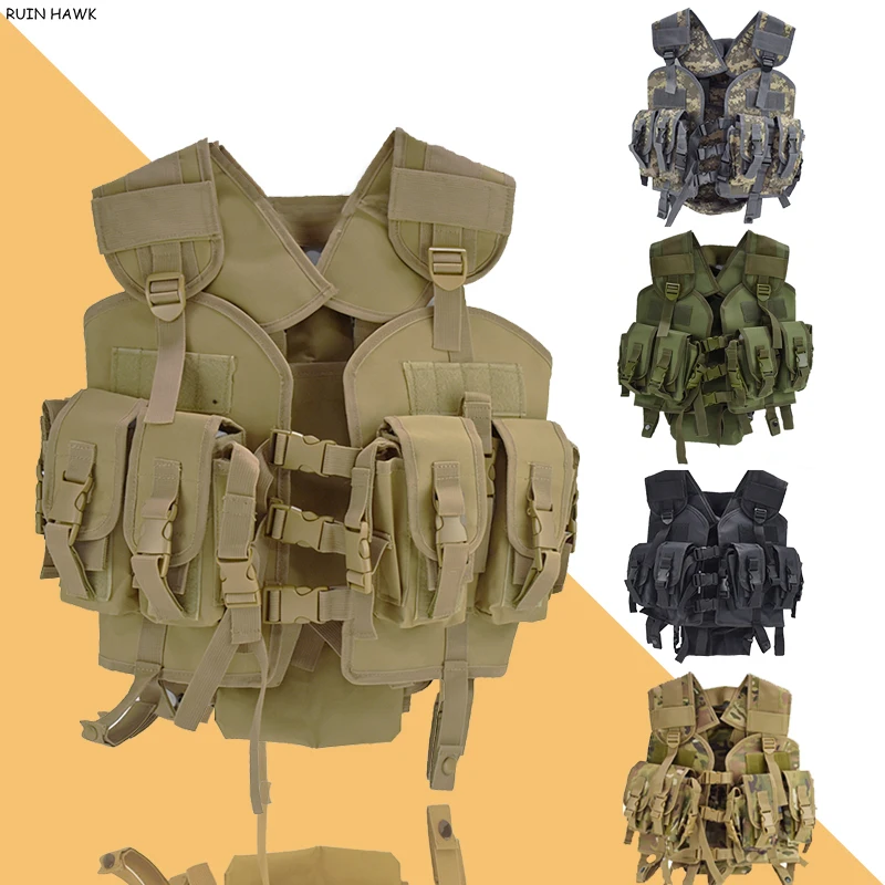 Chaleco táctico MOLLE Airsoft camuflaje portahidratación - imagen 2