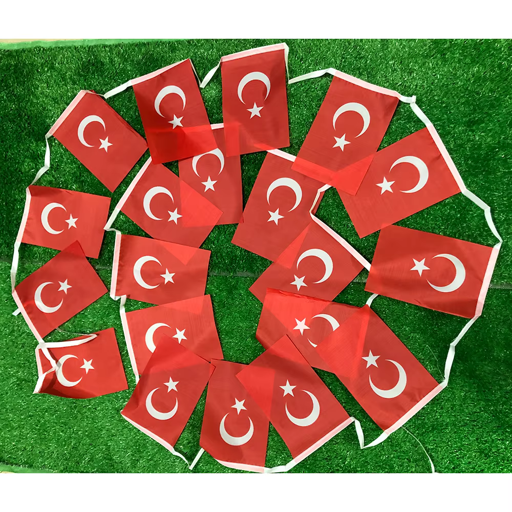 Banderines de pavo poliéster 20 unidades