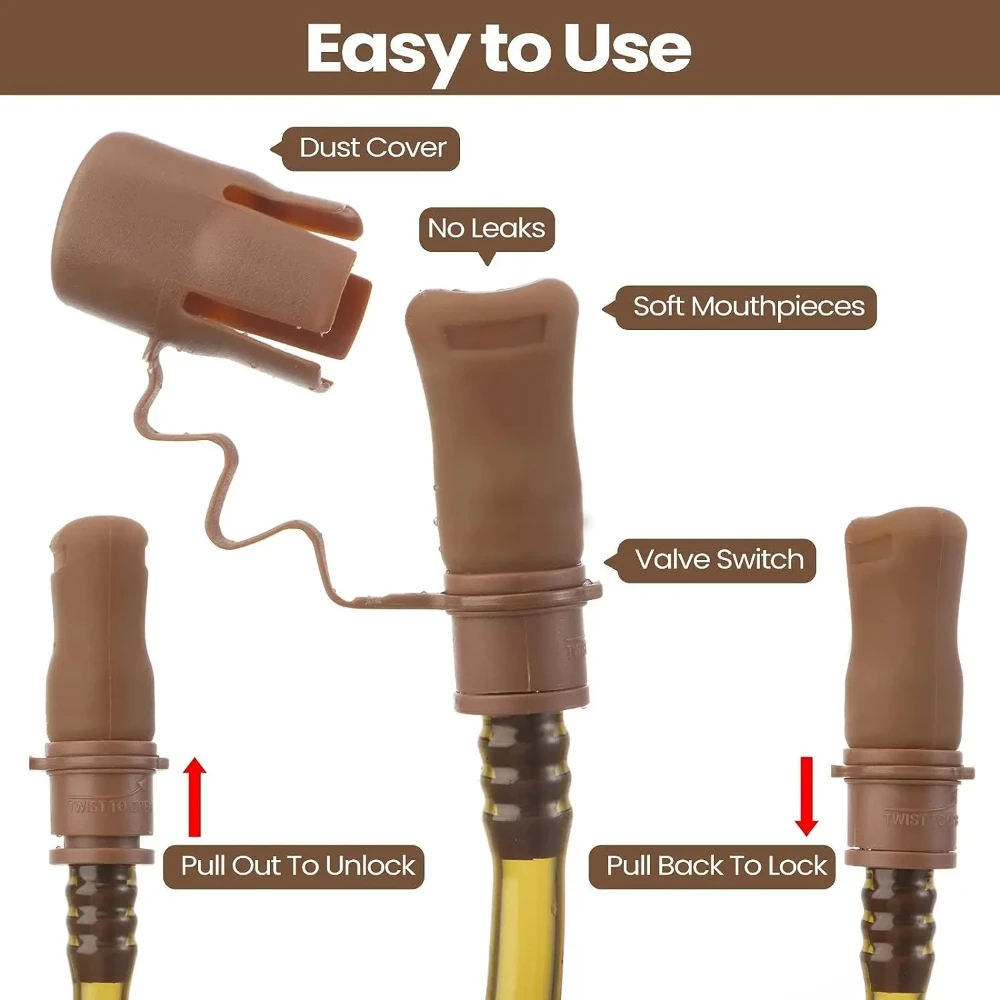 Mochila de hidratación impermeable de nailon con tubo para senderismo - imagen 4