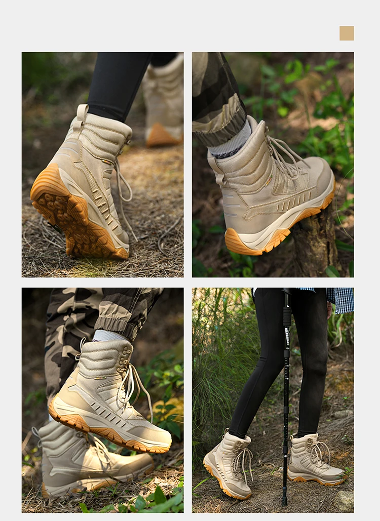 Zapato táctico de cuero para caminatas