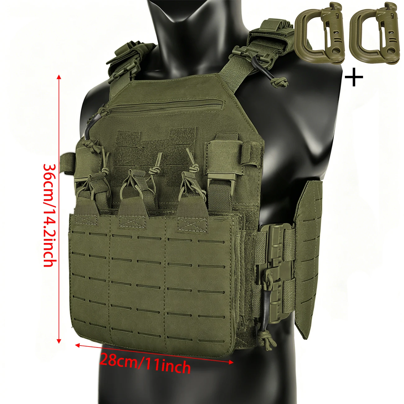 Chaleco caza MOLLE cortado láser, hebilla rápida y cintura ajustable - imagen 4