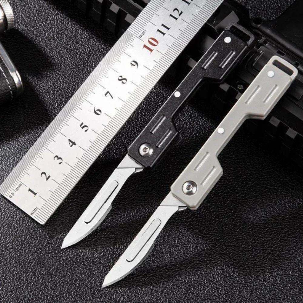 cuchillo plegable médico EDC con cuchillas reemplazables - imagen 4