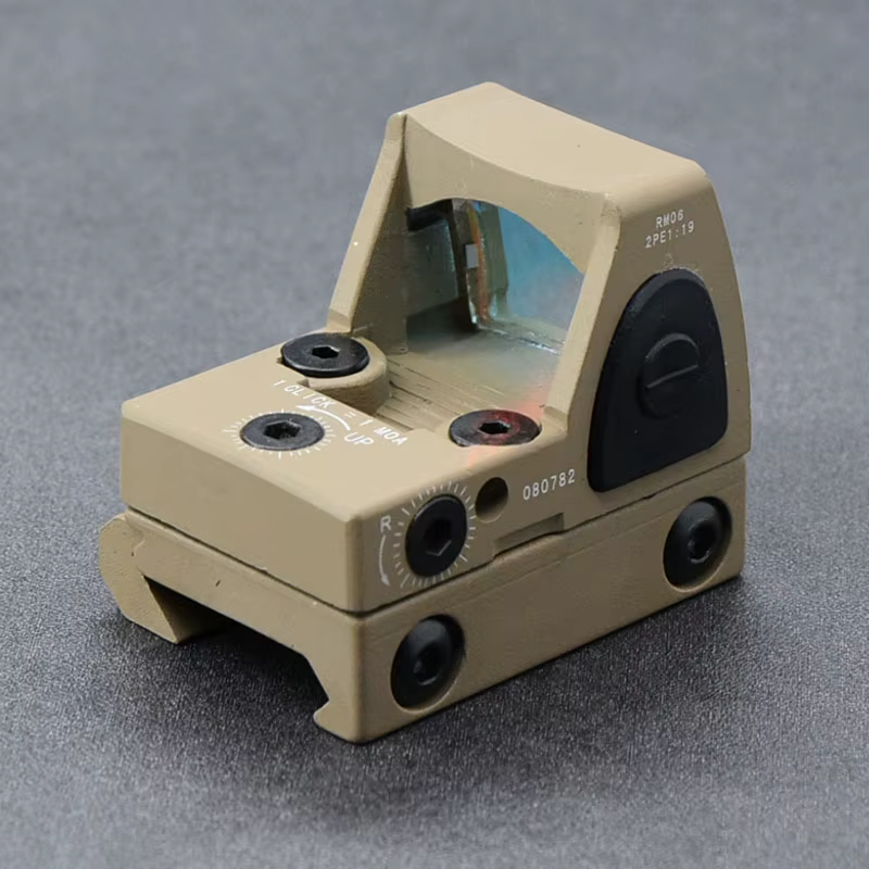 Vista frontal del red dot sight