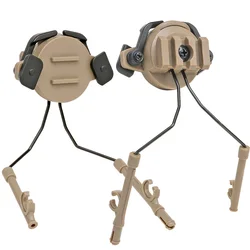 Adaptador de riel para auriculares tácticos de casco, giratorio 360°