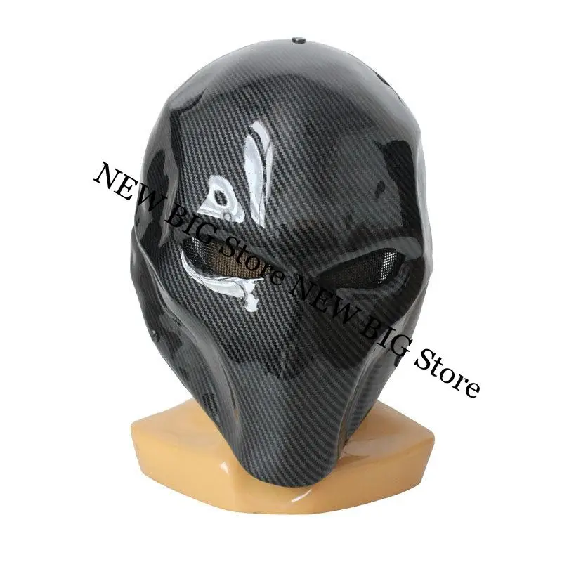 Máscara facial completa efecto fibra de carbono para cosplay - imagen 3