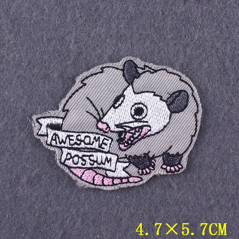 Parche bordado Possum termoadhesivo para planchar, animal DIY - imagen 3