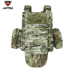 Chaleco táctico MOLLE con cintura fuerte y bolsillos laterales